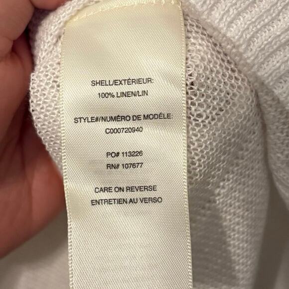 Alice + Olivia White 100% Linen Base Knit Tank Top Blouse Size XS - Picture 4 of 5